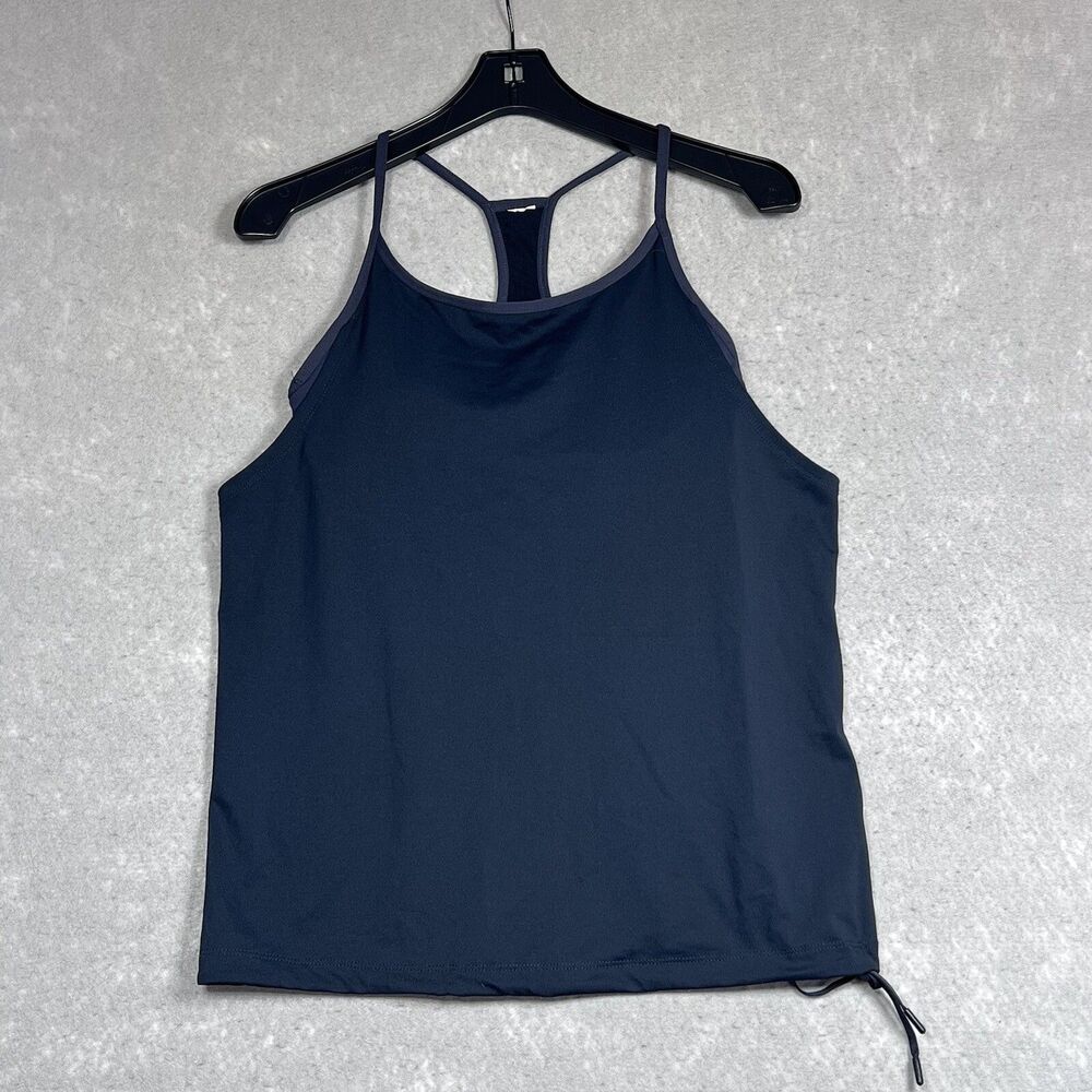 Fabletics Tank Top Womens Size M Black Norwalk Tank Stretch Mesh Back Athletic